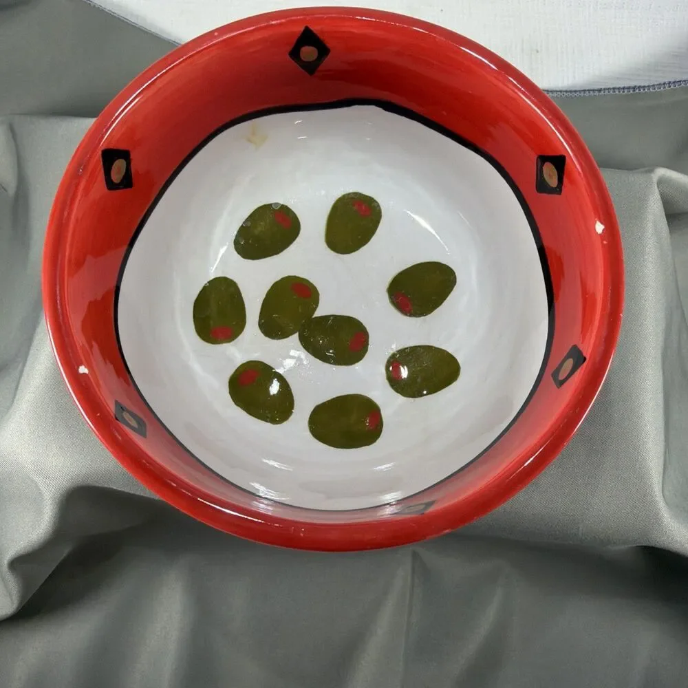 Vintage Bella Casa by Ganz Olive Serving Bowl Tripod